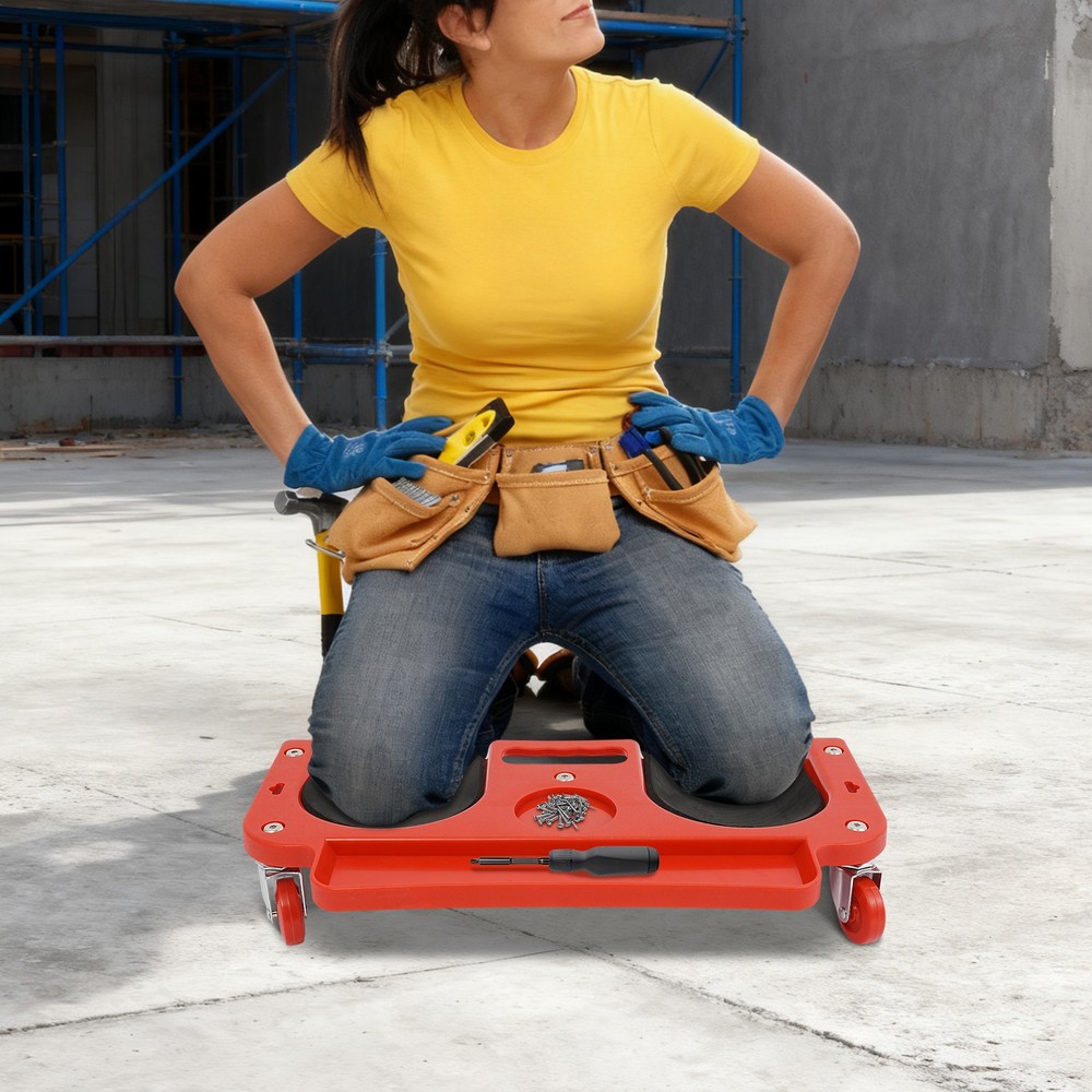 Construction Job Site Work Rolling Wheeled Pads Dolly Knee Pad Creeper Rollers
