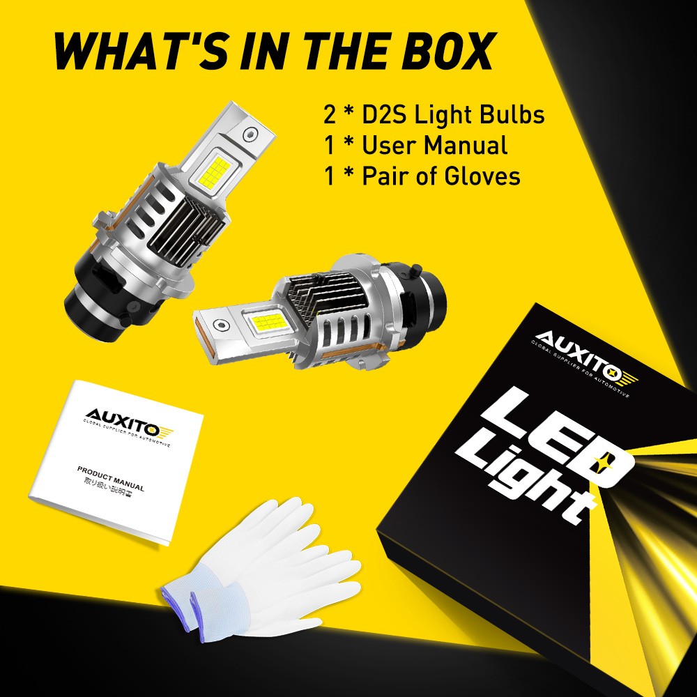 D2S D2R LED Headlight Bulb Kit 90000LM Replace HID Xenon Super White Conversion