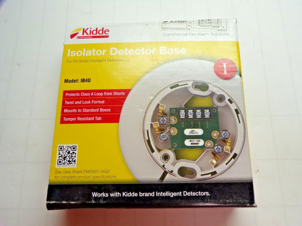 NEW KIDDE ANALOG DETECTOR BASE WITH ISOLATOR IB4U