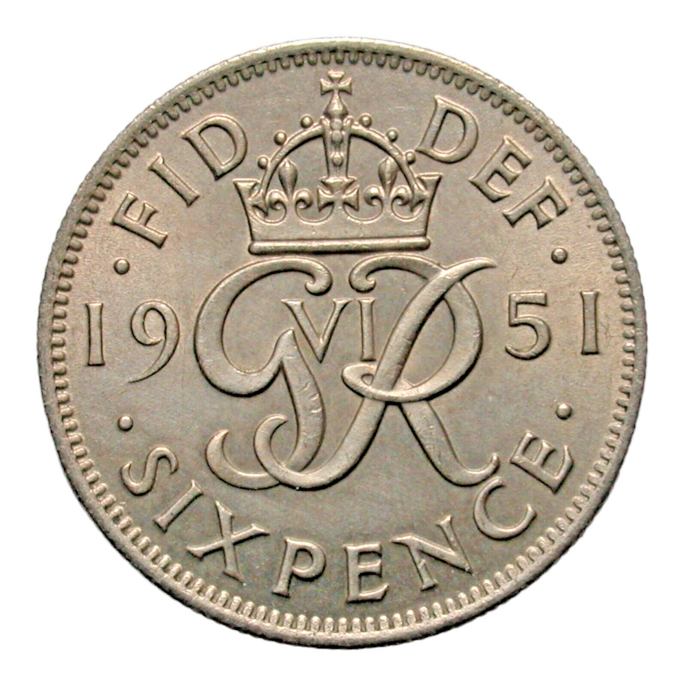 Great Britain 1951 6 Pence Unc