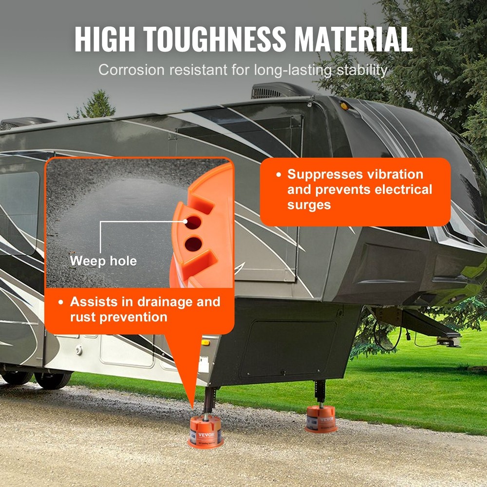 Trailer Jack Block, 2000 lbs Capacity per RV Leveling Block, High-quality Polypr