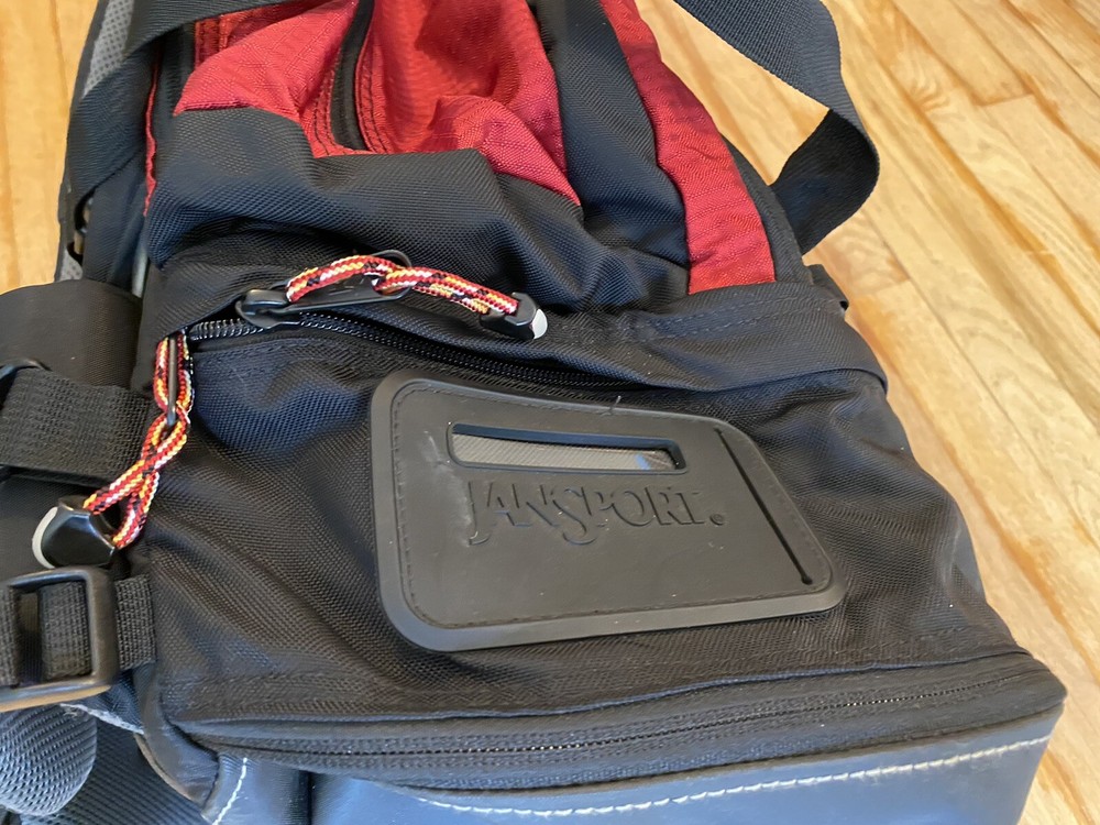 JanSport Travel Backpack Black And Red