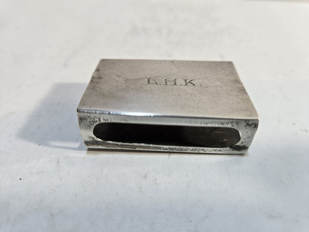 WEBSTER STERLING SILVER MATCHBOX MATCH BOX SAFE HOLDER CASE 6802/3