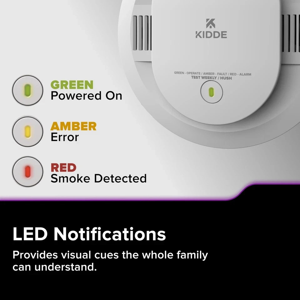 Kidde Hardwired Kidde App Enabled Smart Smoke and Carbon Monoxide Detector, A...