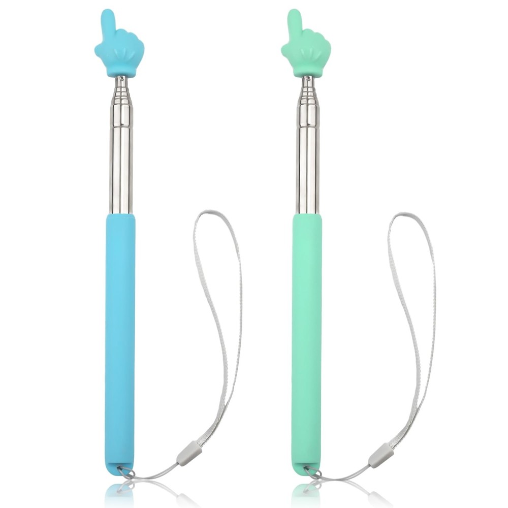 2pcs Telescopic Teachers Pointer, Pointer Sticks with Lanyard, Extendable...