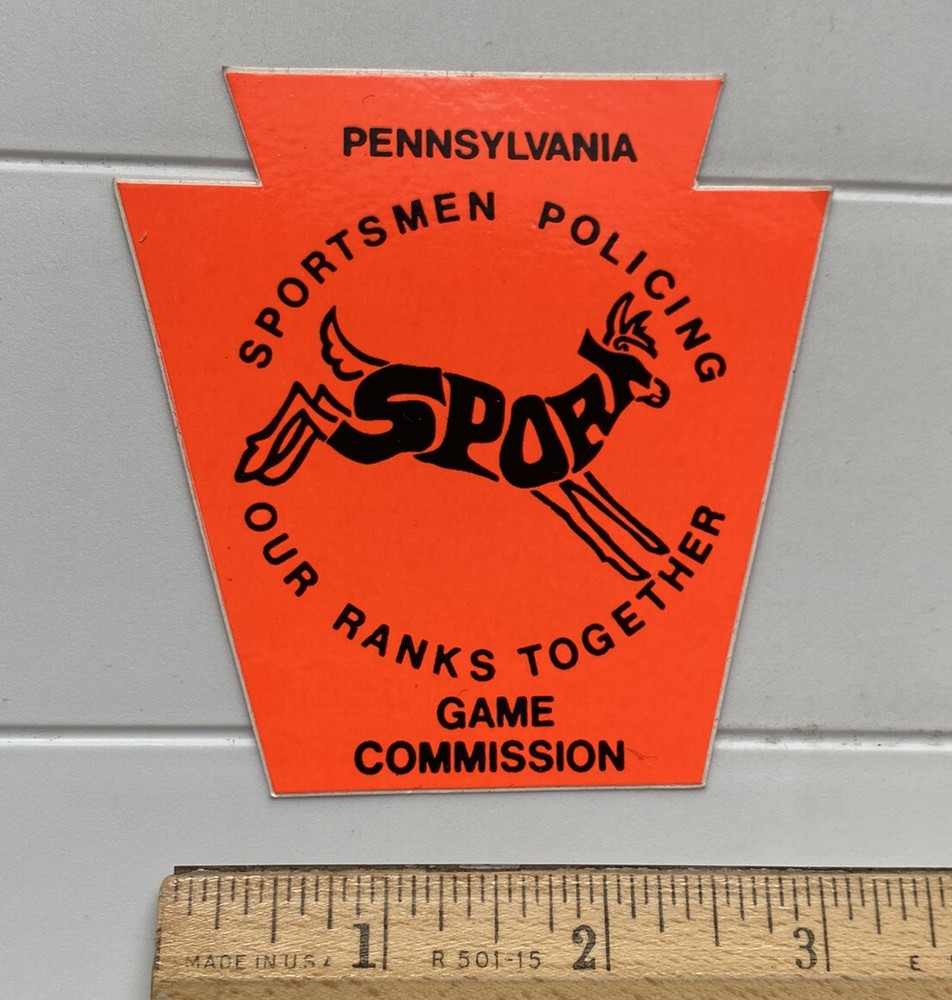 Pennsylvania Game Commission SPORT Program Hunter Orange Sticker Decal Emblem