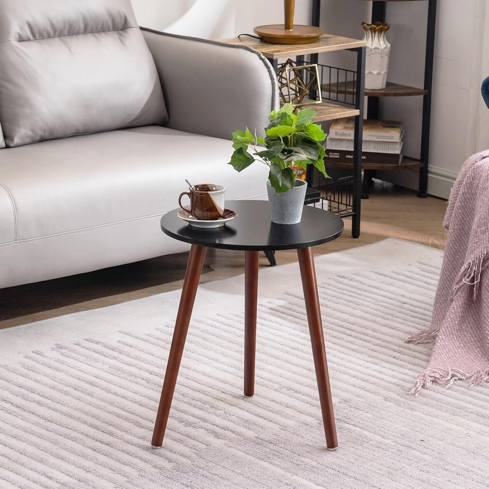 Round Side Table - Versatile End Table - Easy Assembly - 16.5 x 20.5 Inches