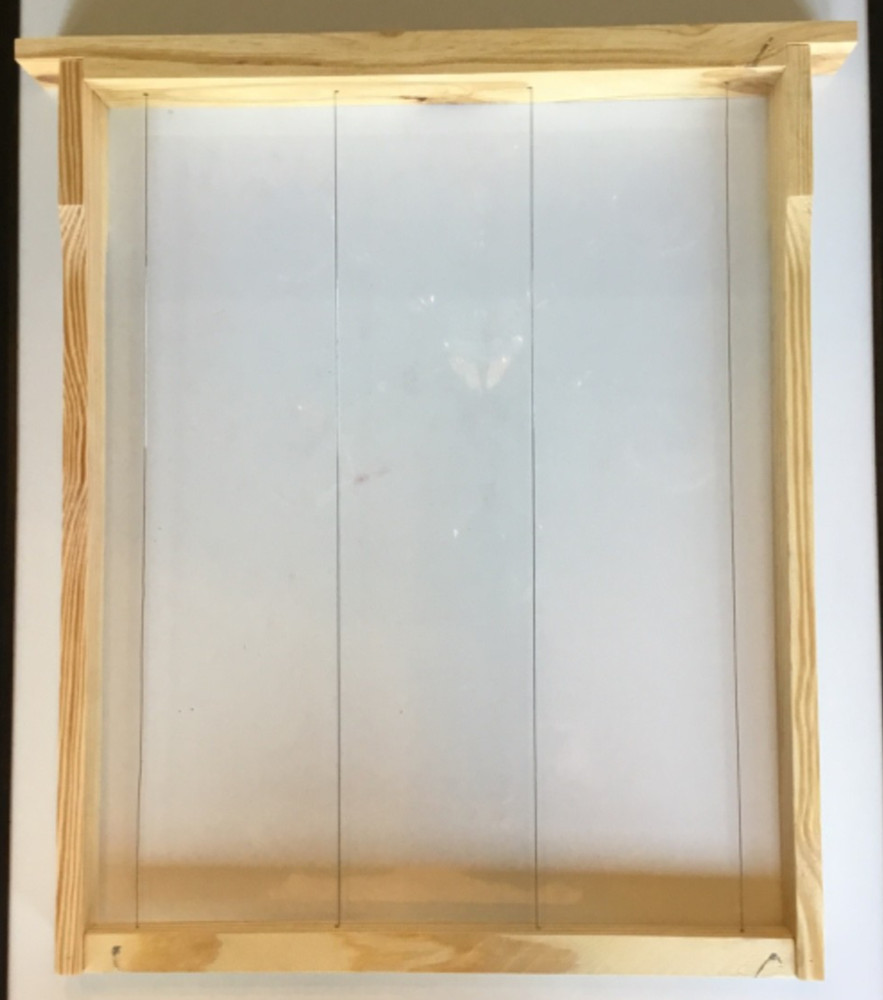 8 pack- assembled Layens frames with wire- ready for starter strip; made by hand