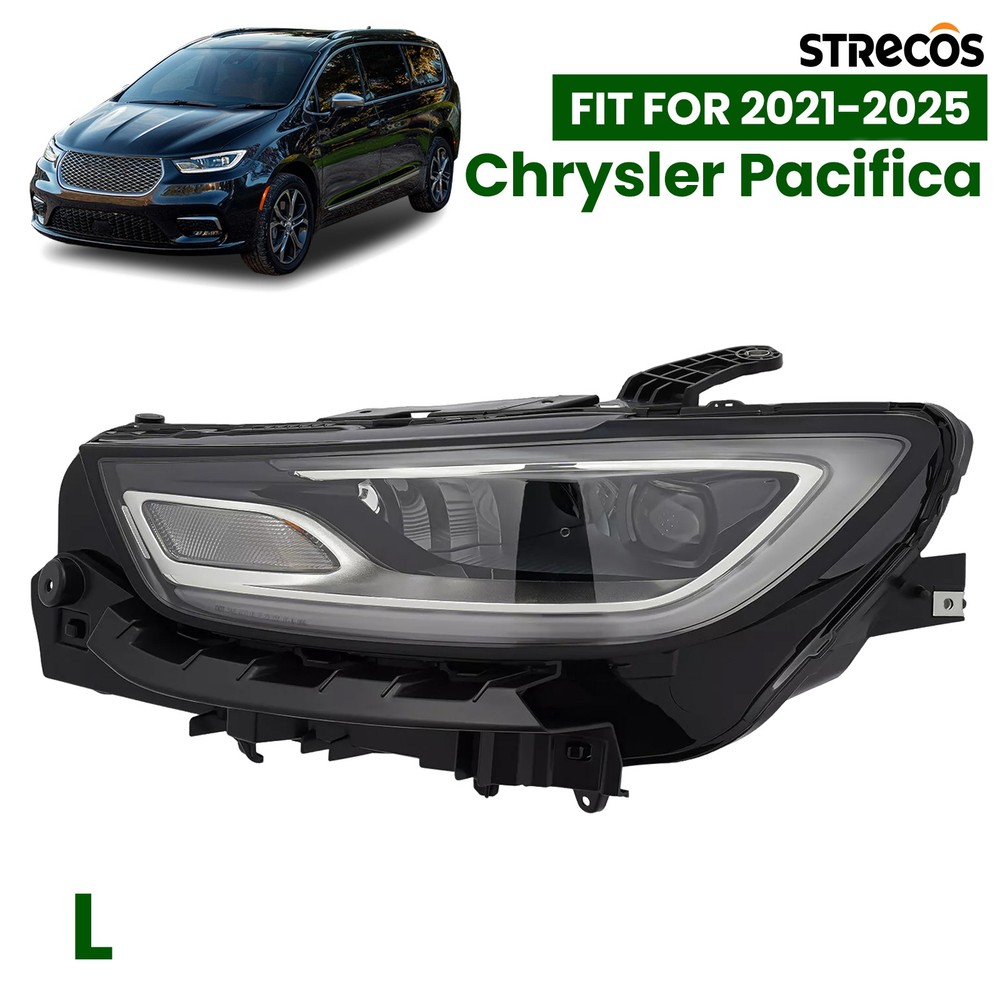 LED Headlight For 2021-2025 Chrysler Pacifica Left Driver Side Projector W/ Bulb