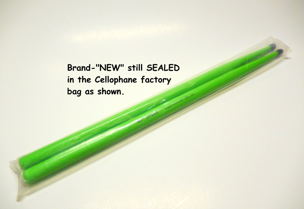 Hot Sticks Drum Sticks, 2B NYLON Tip DRUMSTICKS, GREEN DRUMSTICKS