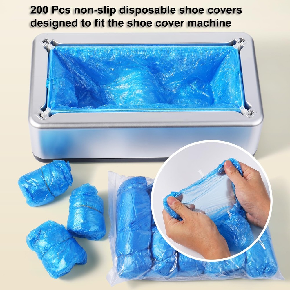 LYSHIYI 200 Pcs Shoe Covers Disposable for Automatic (Blue)200pcs