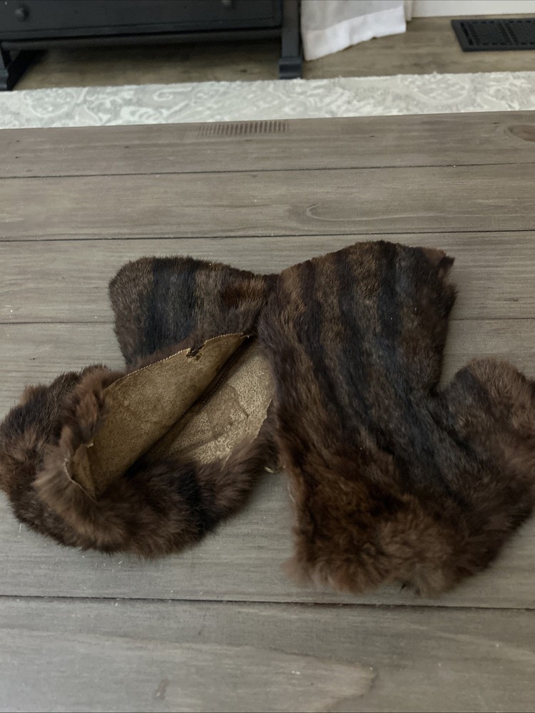 Two Pieces For A Vintage Fur Doll Coat Needs Sewing
