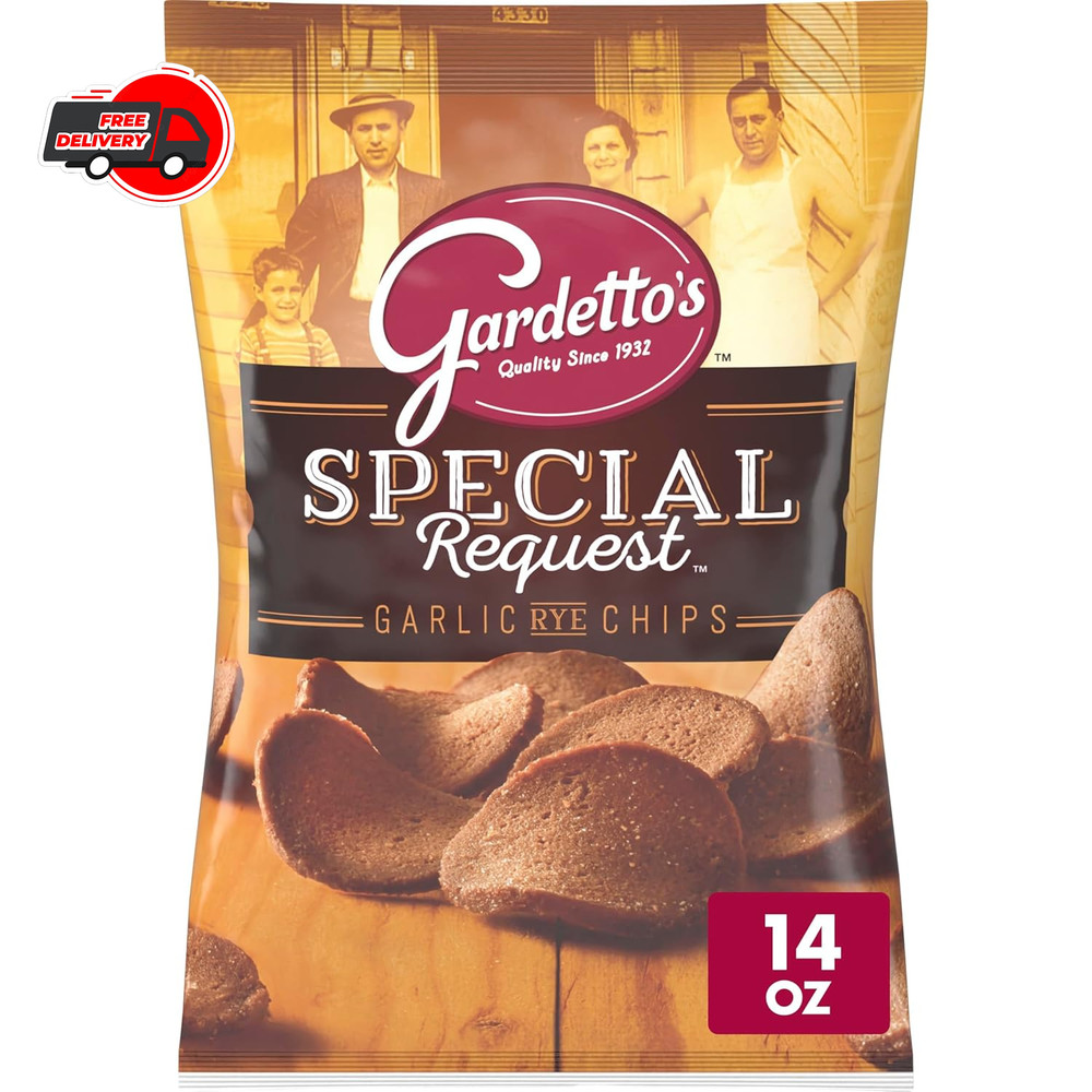 Gardetto's Special Request Garlic Rye Chips, Snack Bag, 14 oz