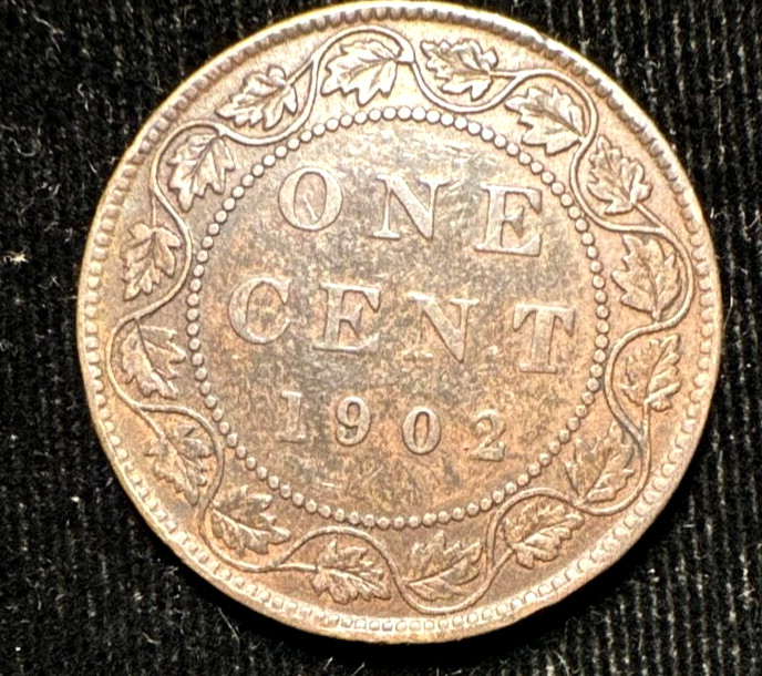Canada 1902 large cent KM 8 XF