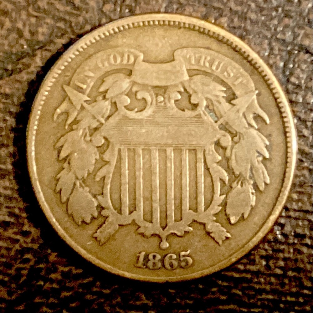 1865 US Two Cents cd -