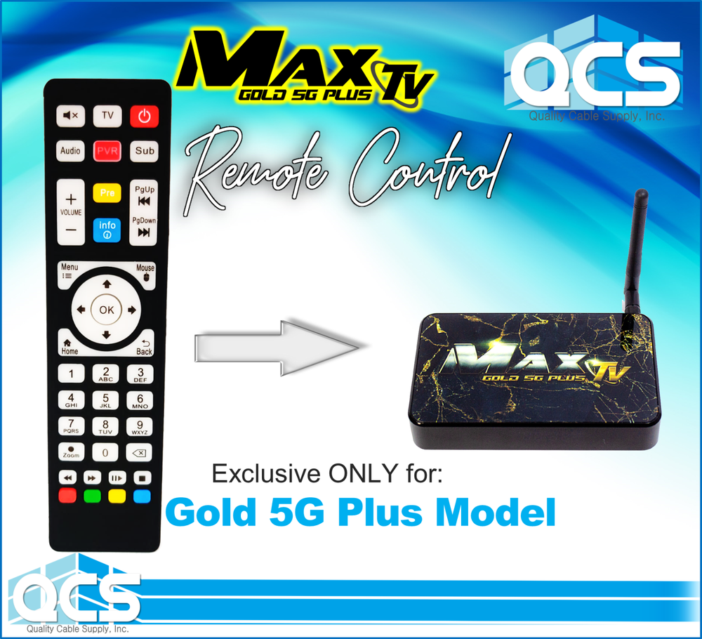 Remote Control EXCLUSIVELY for MAXTV Gold 5G Plus boxes