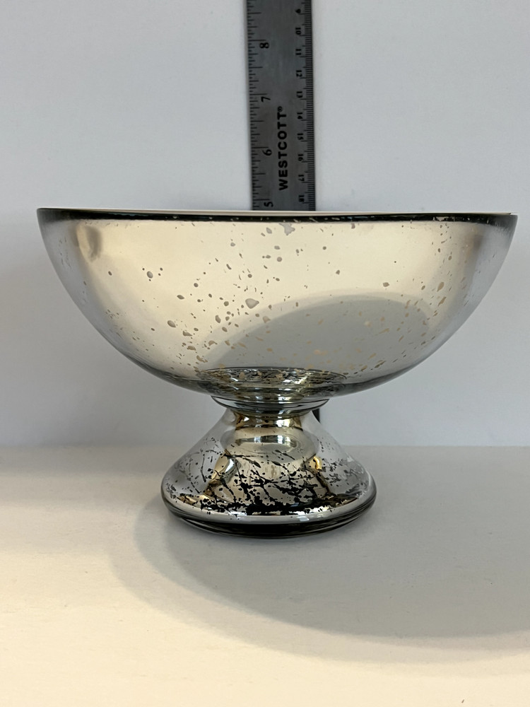 Silver Colored Holiday Centerpiece Dish