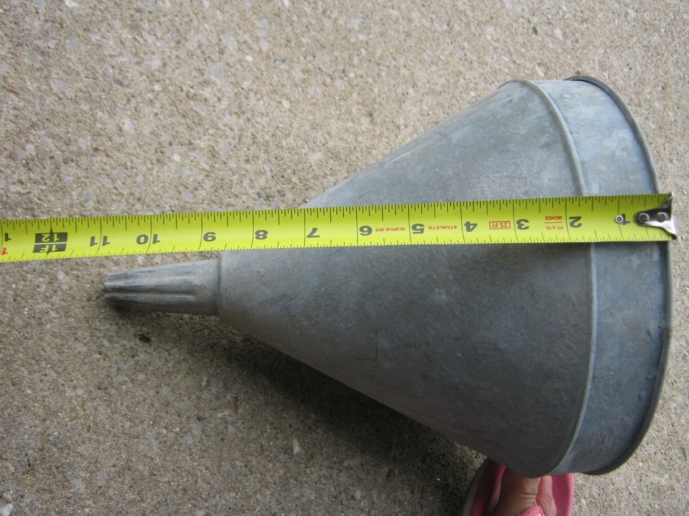 Vintage Galvanized Metal Funnel