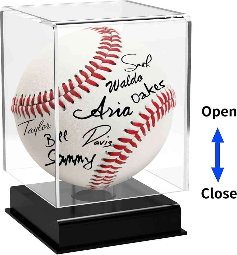 Acrylic Baseball Case for Display - UV Protected Baseball Display Cube, Autograp
