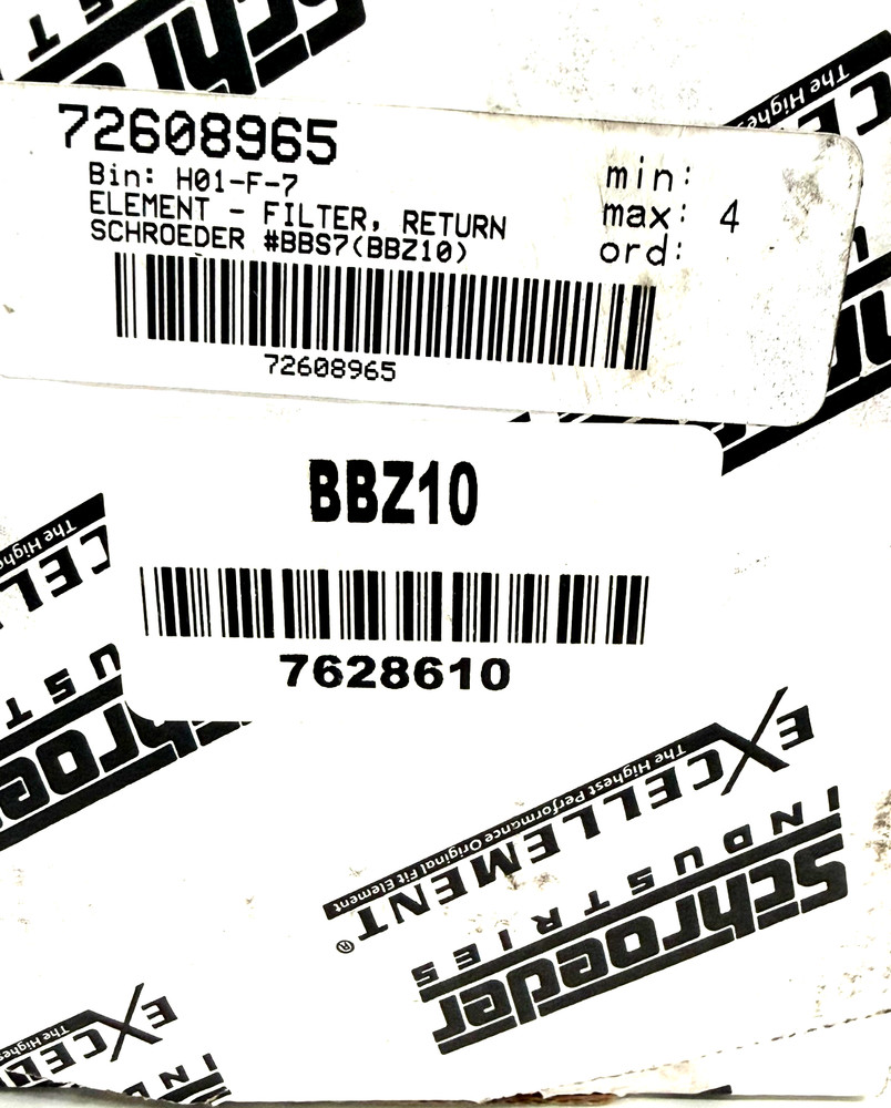 NEW SCHROEDER INDUSTRIES BBZ10 FILTER ELEMENT