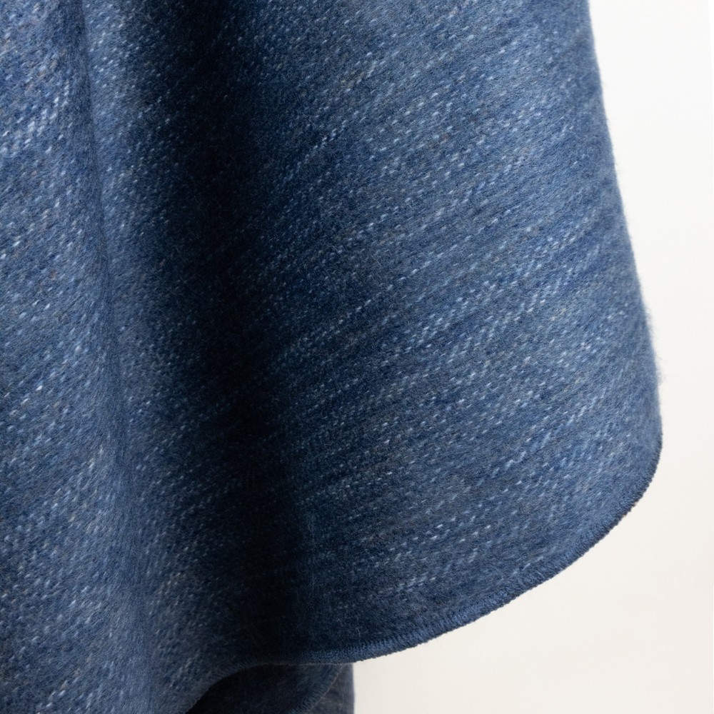DOUBLE DENSITY ALPACA WOOL BLANKET THROW | QUEEN SIZE | SOFT&WARM – INDIGO BLUE