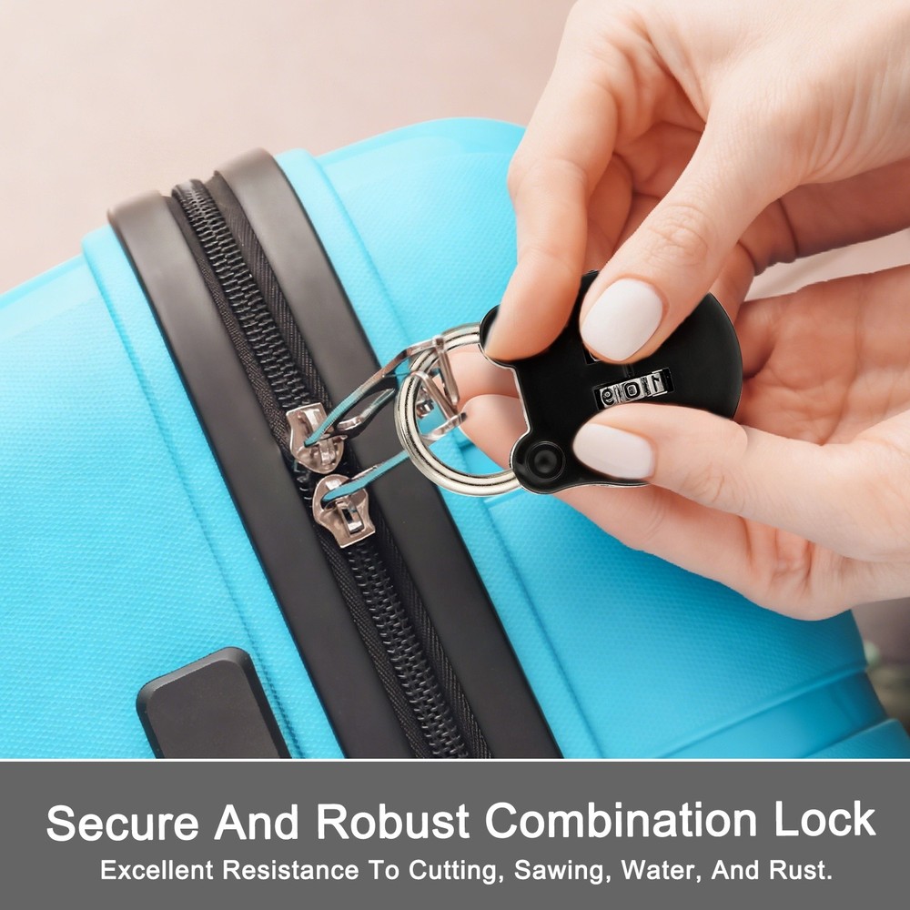 Combination Padlock (Small, Black)(2 Pcs),Cat Shackle Code Locks