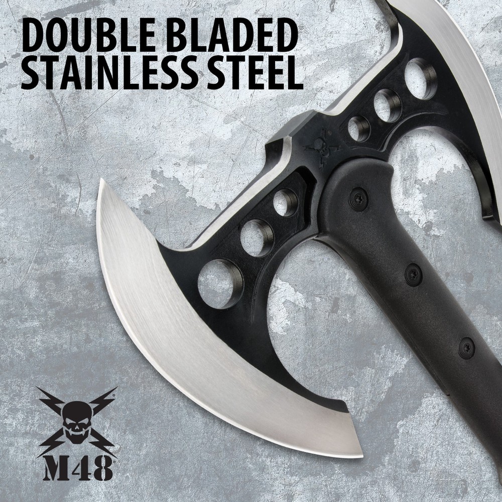 M48 Double Bladed Tactical Tomahawk | 7/8" Overall | Nylon Sheath