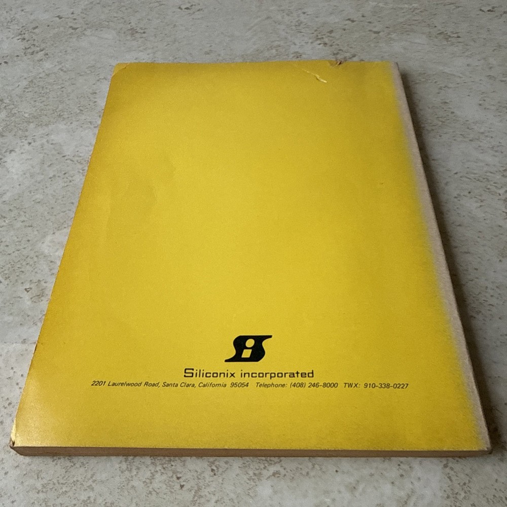Siliconix Analog Switch Data Book 1976
