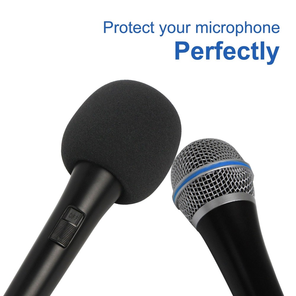 2 Pack Foam Mic Cover Handheld Microphone Windscreen