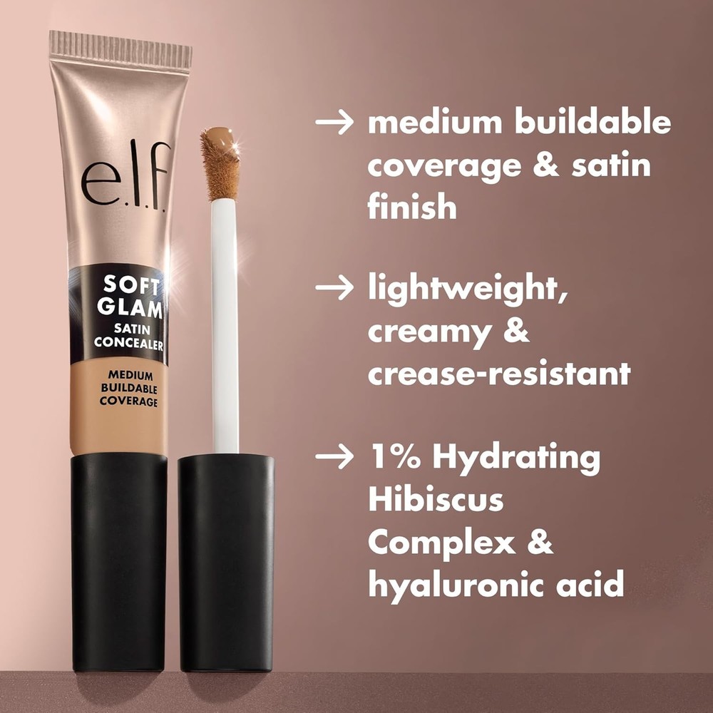 Soft Glam Satin Concealer, Medium Coverage, Vegan, 11 Fair Neutral