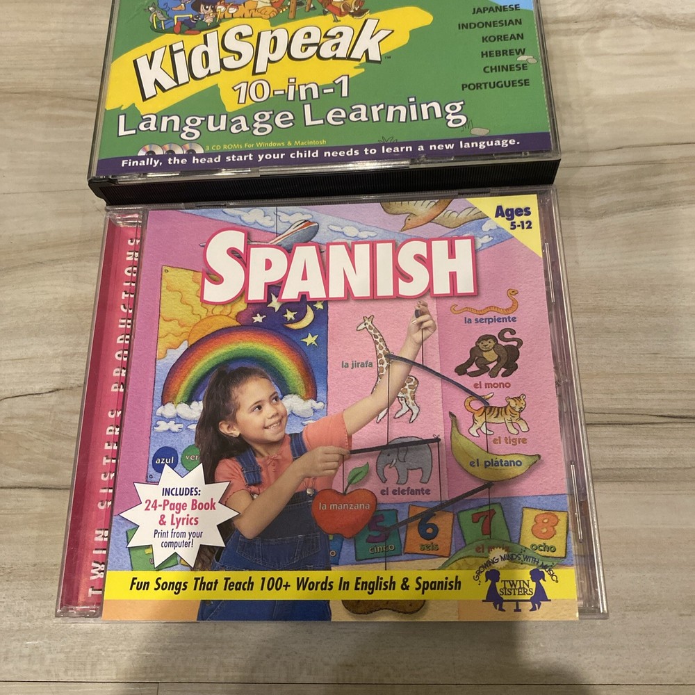 Transparent Language KidSpeak 10 in 1 Language Learning for PC + Spanish CD ROM