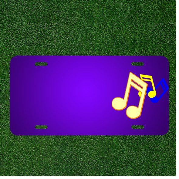 Custom Personalized License Plate With Add Names To Music Notes Musical