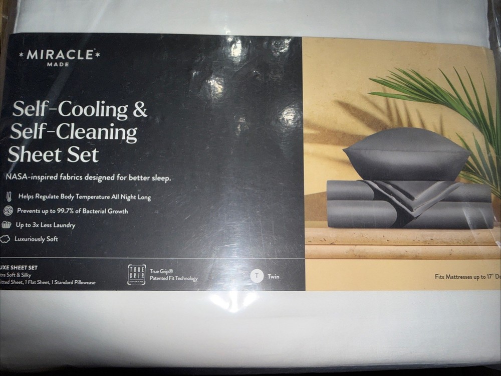 Miracle Made Self Cooling And Self Cleaning Sheet Set Twin White