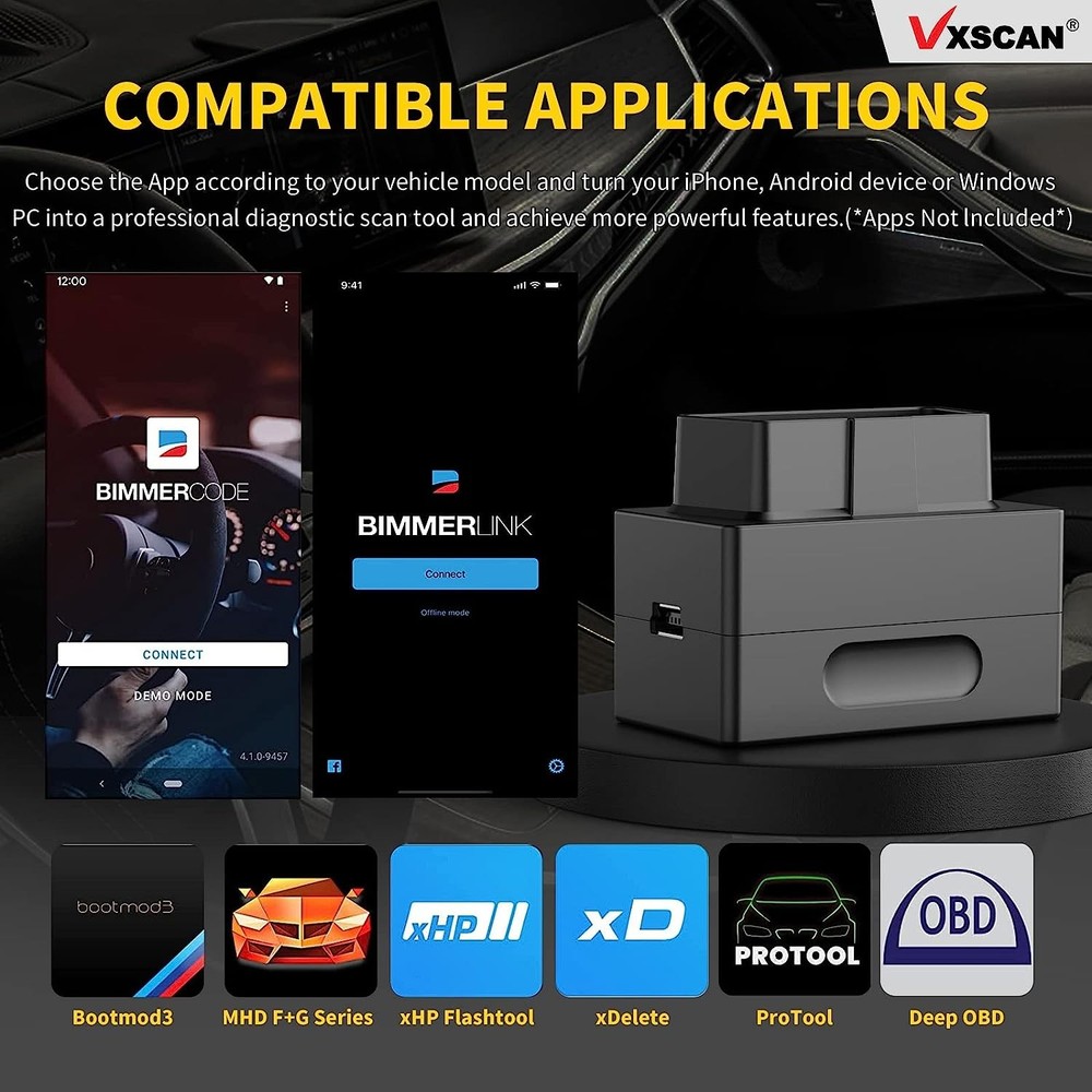 OBD ENET WIFI/USB Adapter DOIP F/G-serie with BimmerCode E-SYS Bootmod3 Ethernet