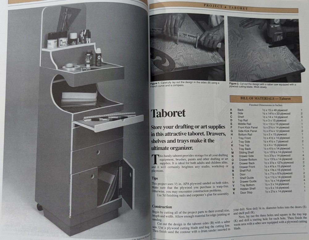 ***VINTAGE 1991 POPULAR SCIENCE WOODWORKING PROJECTS YEARBOOK***