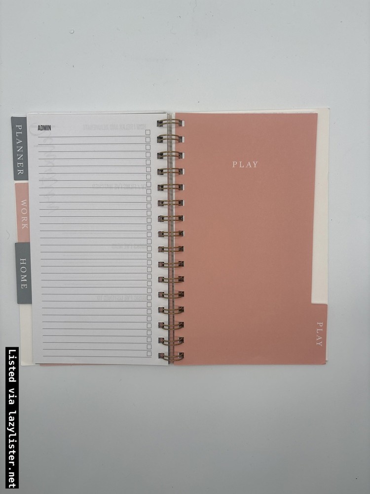 Work/Home/Play Spiral Bound Planner - Goal Setting & Reflection Notebook