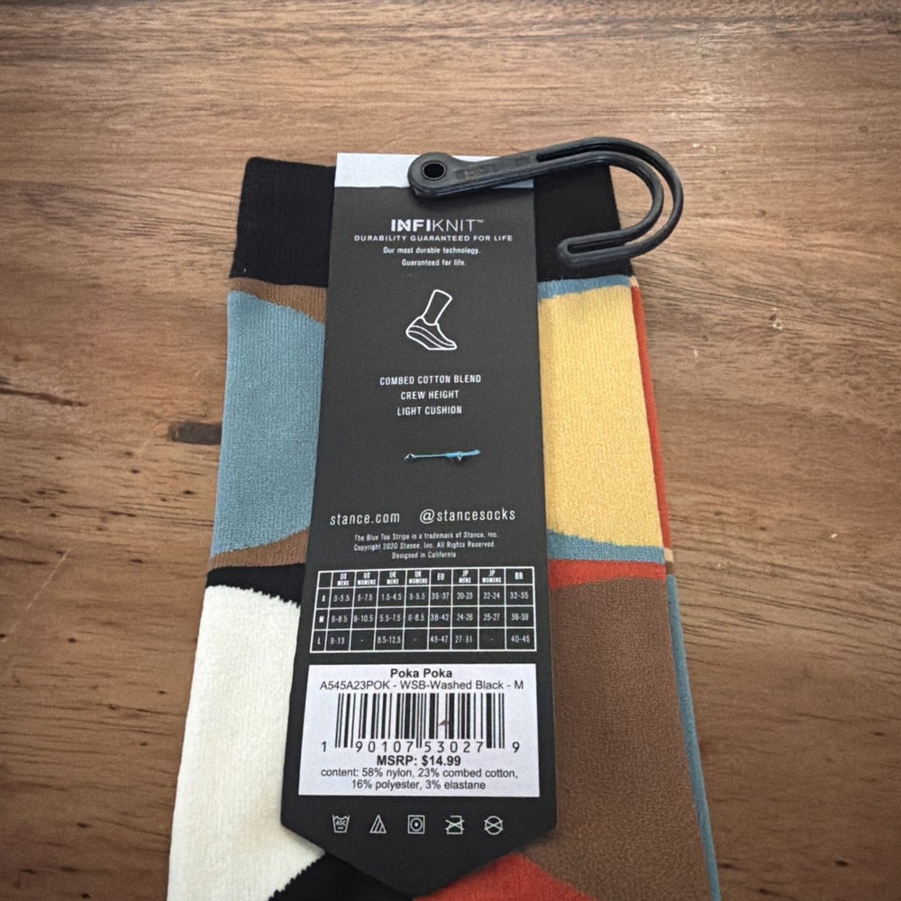 New Stance Medium Unisex Socks Infiknit Casual Crew