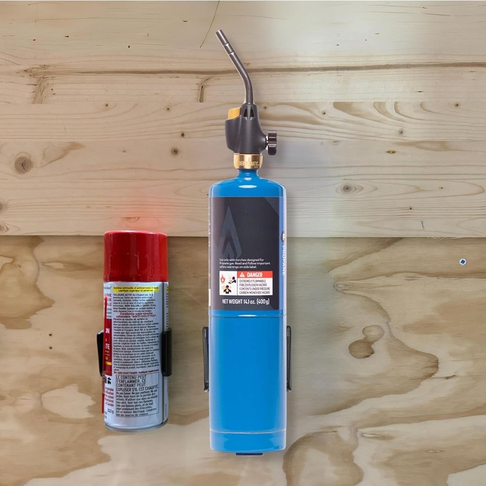 Utility Torch Holder - 2 Pack | Propane Tank Storage Mount for Workshops & Mo...