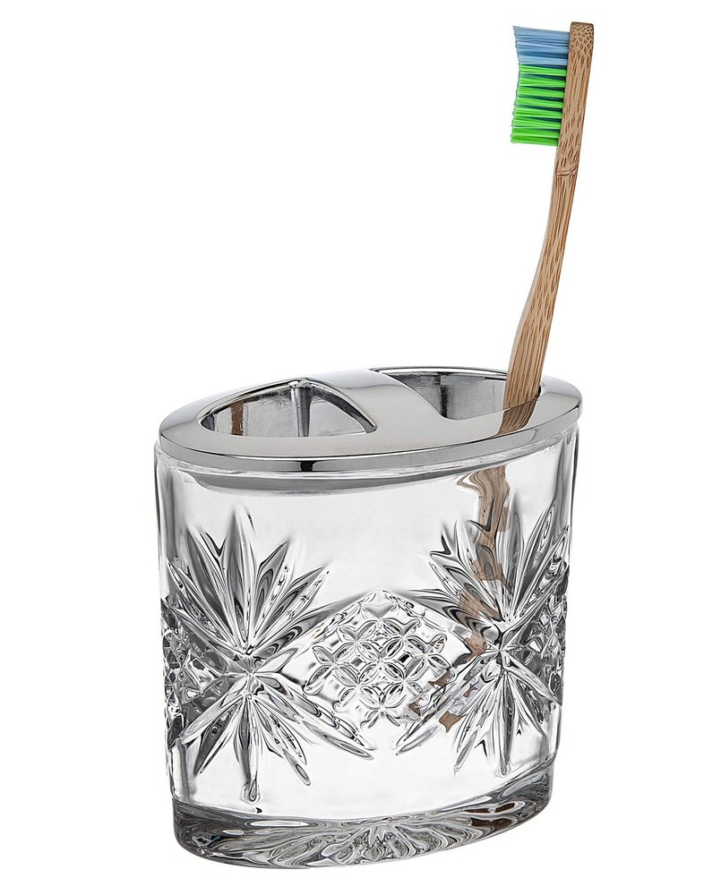 Crystal Toothbrush Holder, Decorative Countertop Organizer, Bathroom Accessor...