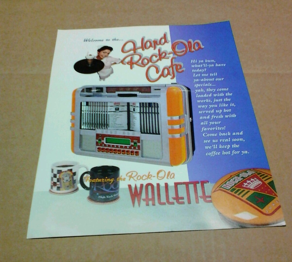 HARD ROCK-OLA CAFE CD Jukebox flyer- original