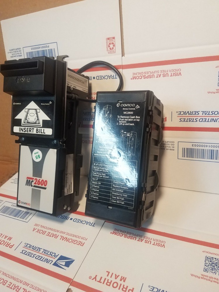 Coinco MC2600 Bill Acceptor Validator Vending Arcade Amusement UNTESTED AS IS