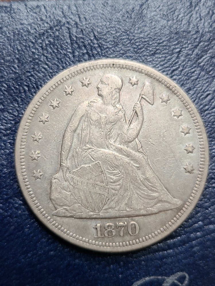 1870 Seated Liberty Dollar Fine