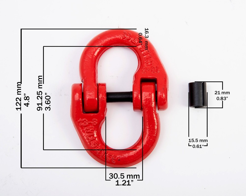2x Chain Coupling Link 1/2" G80 grade 80 Hammer Lock Connector 7100lb Hammerlink