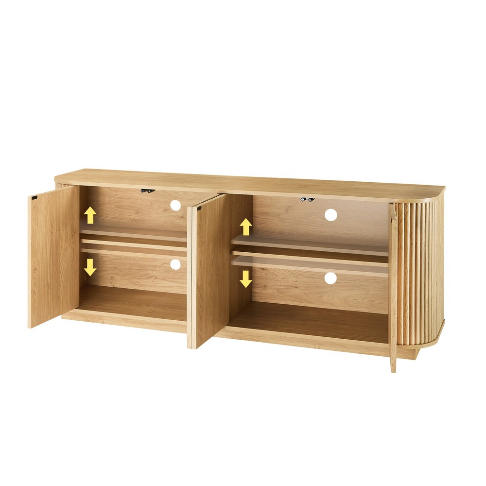 64'' Modern Sideboard Buffet Cabinet Storage Accent Cabinet TV Console Table