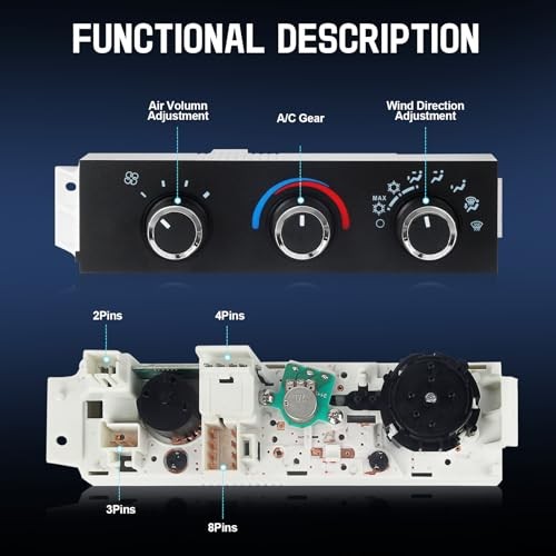 Front Climate Control Module Compatible with 1996-2020 Chevy Express 1500 2500