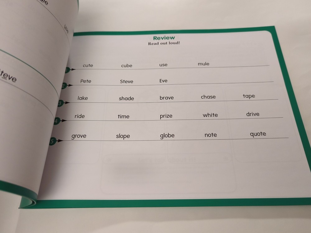 Hooked on Phonics Learn to Read Level 4 Replacement Green Workbook ,Stickers