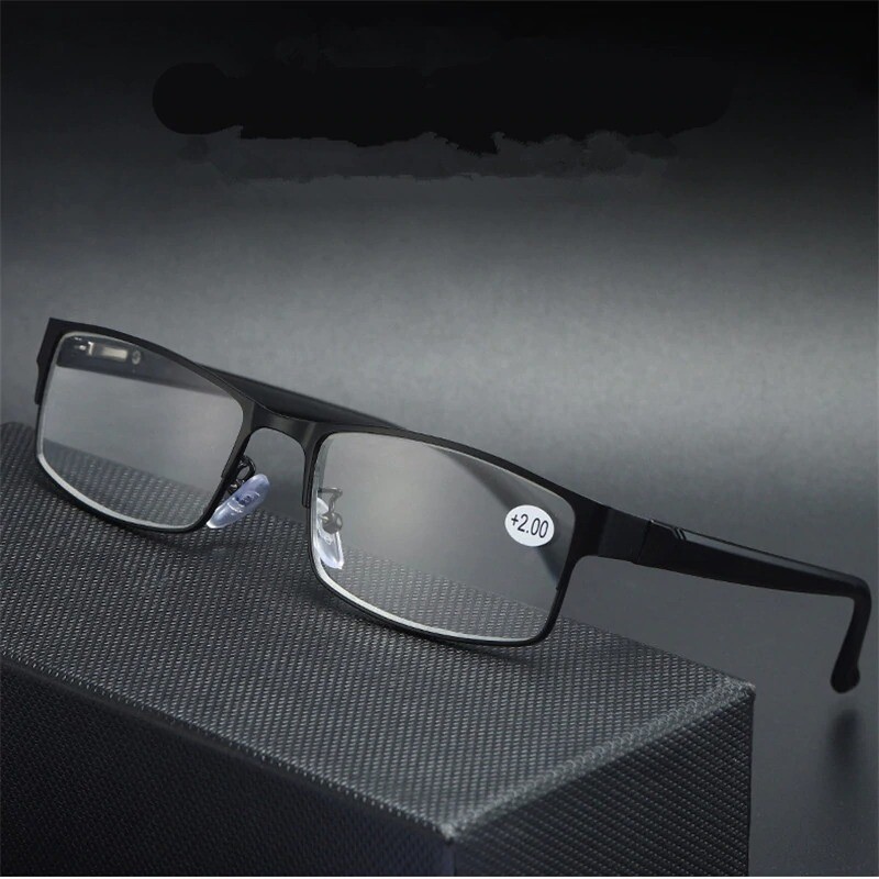 Mens Business Reading Glasses Frames Titanium Alloy Hyperopia Presbyopia 2024