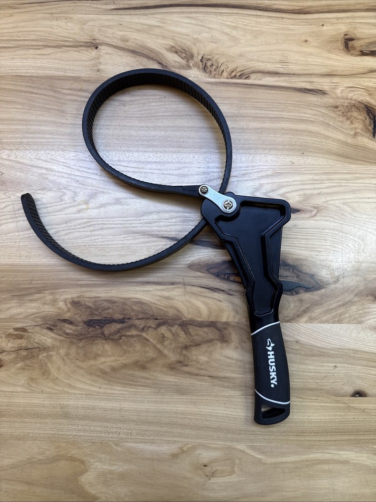 Husky 8” Rubber Strap Wrench Durable Adjustable Grip Tool