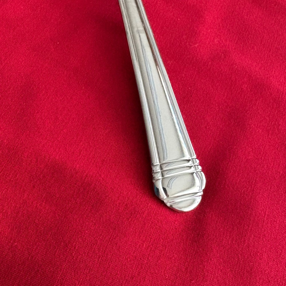 Studio UNKNOWN Vertical Bands Pierced Serving Fork 9 1/4" Stainless Steel