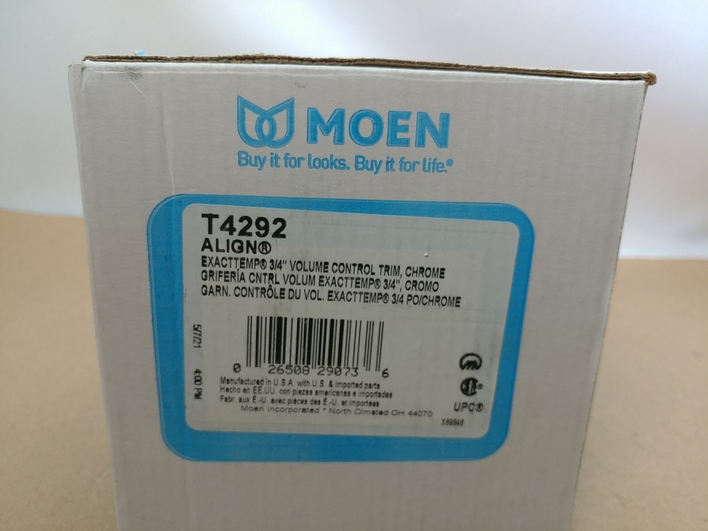 Moen Align T4292 Single Function / 1-Handle Volume Control Valve Trim in Chrome